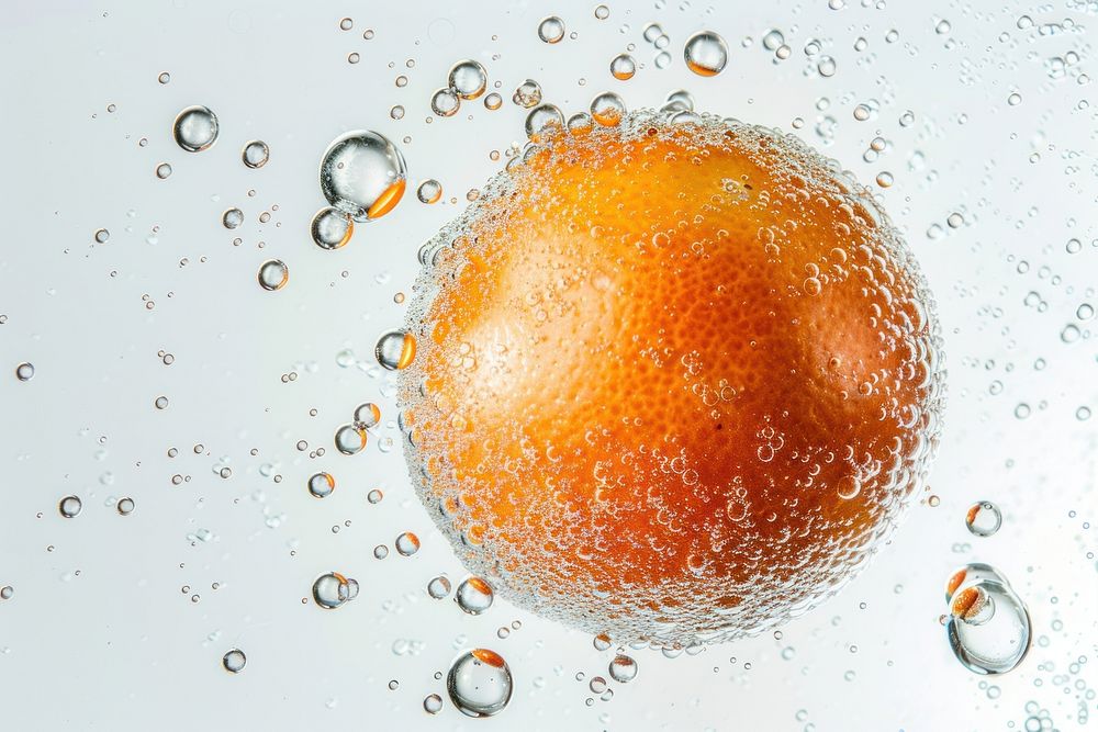 Orange fruits oil bubble grapefruit plant food.