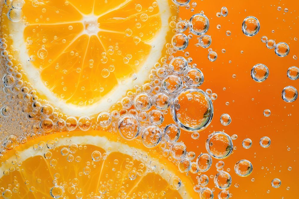 Orange fruits background backgrounds bubble lemon.