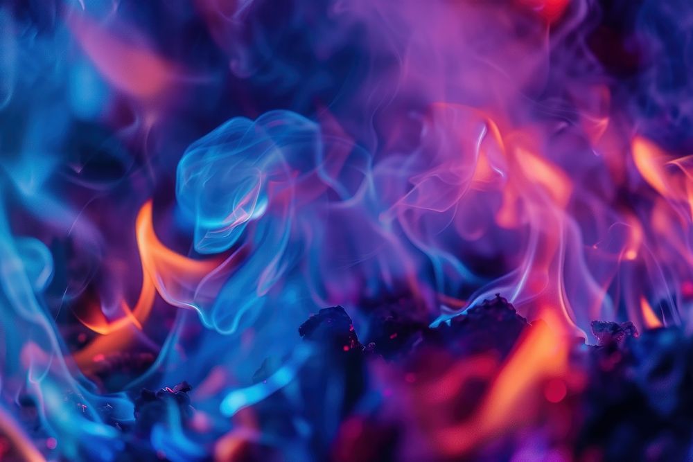 Bioluminescence fire background backgrounds vibrant color fireplace.