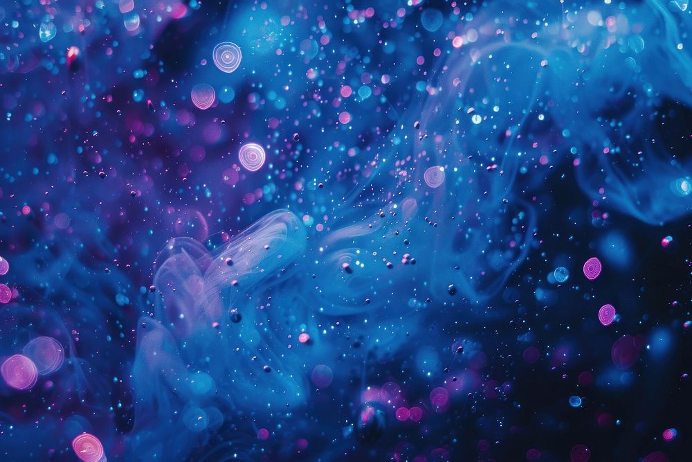 Bioluminescence unicorn background backgrounds space blue.