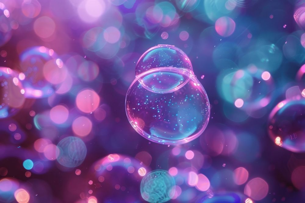 Bioluminescence bubble background backgrounds sphere vibrant color.