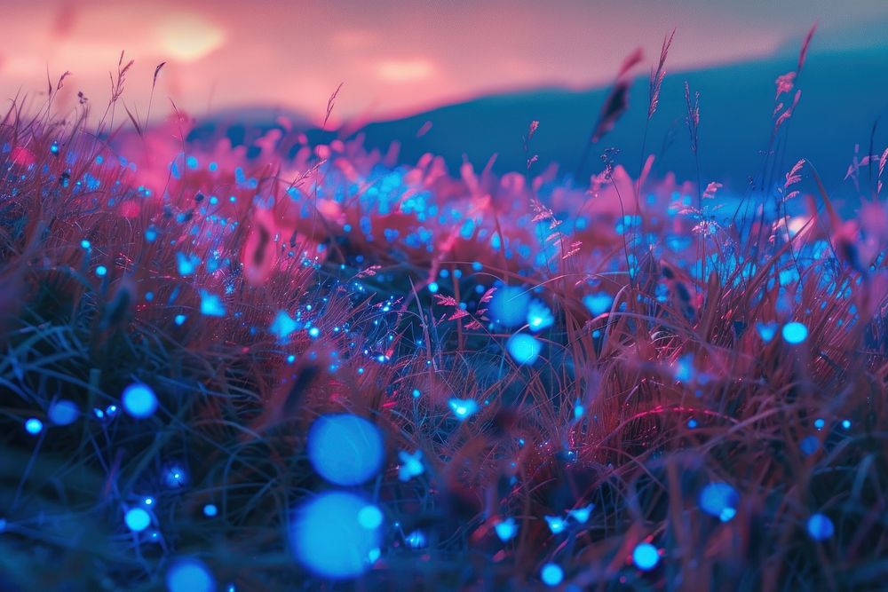 Bioluminescence meadow background light backgrounds outdoors.