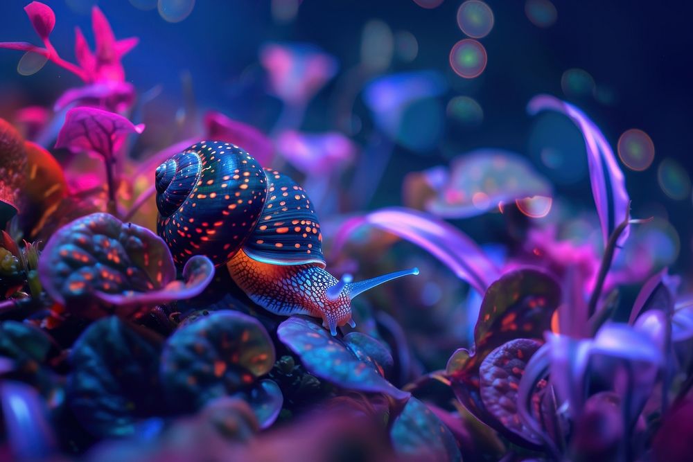 Bioluminescence snail background outdoors animal pomacentridae.