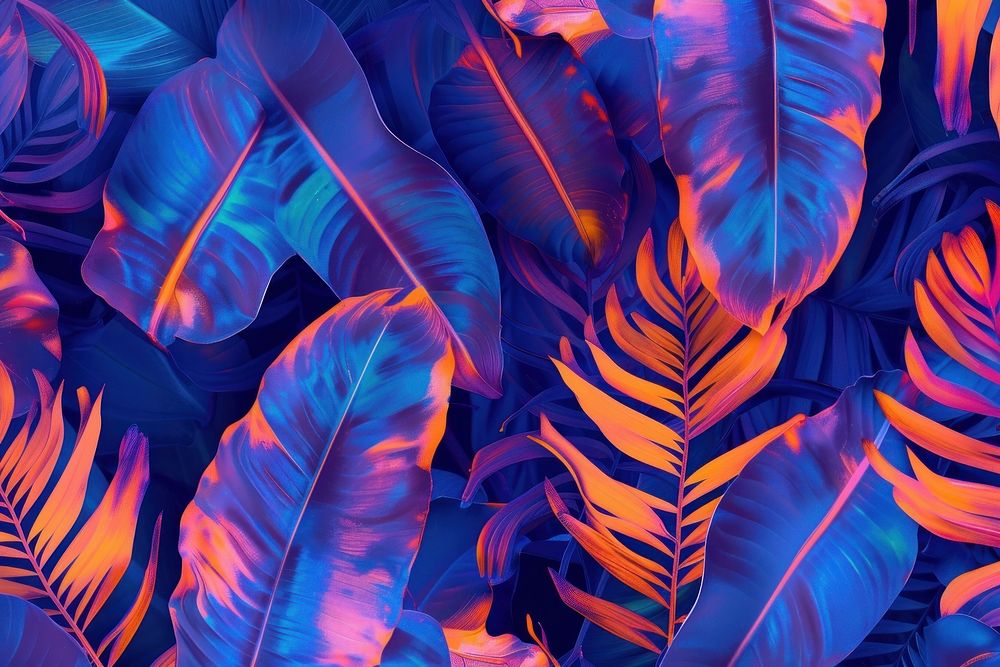 Bioluminescence banana leaf background backgrounds pattern purple.