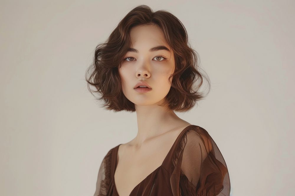 Korean girl portrait dress women.