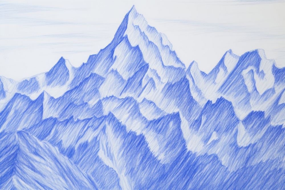 Mountain landscape drawing nature.