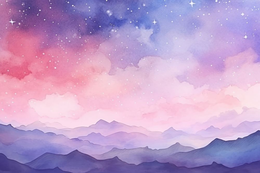 Desert in Galaxy Watercolor backgrounds landscape outdoors.