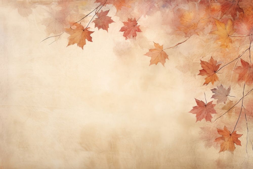 Soft vintage maple painting background backgrounds autumn plant.