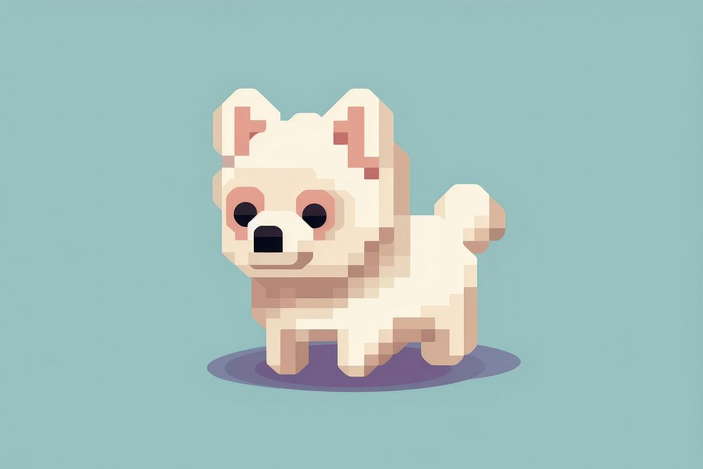 Dog pixel mammal animal cute.
