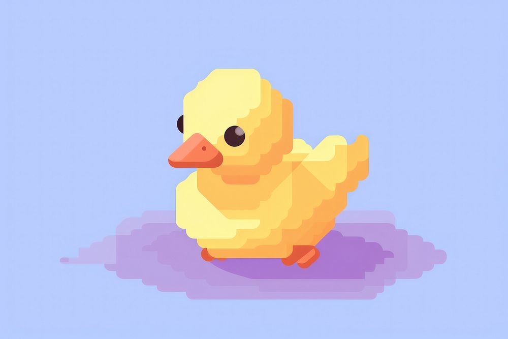 Duckling pixel poultry animal bird.