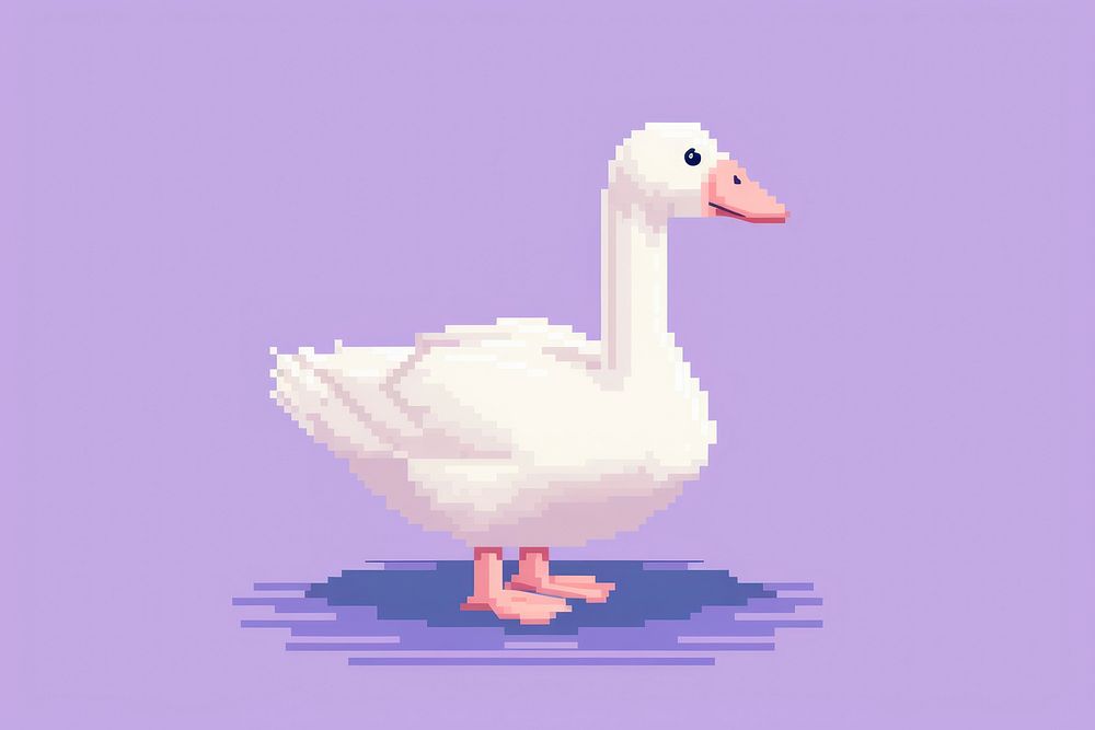 Goose pixel animal bird duck.