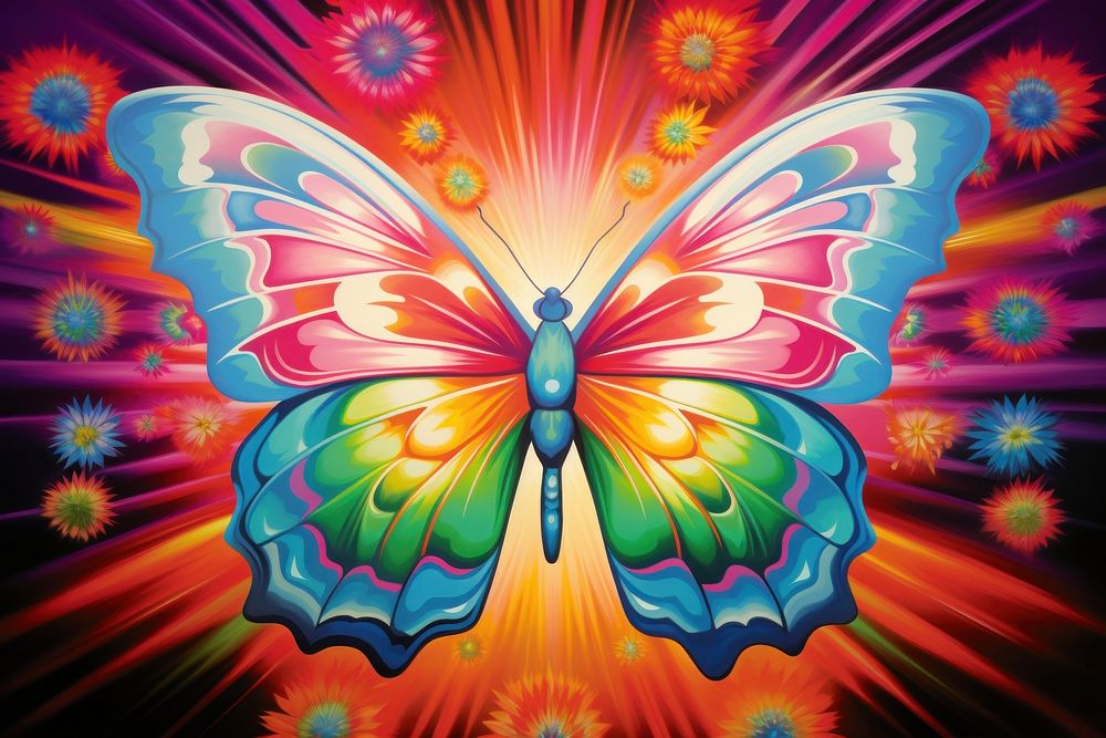 Butterflies in stomach art backgrounds pattern.