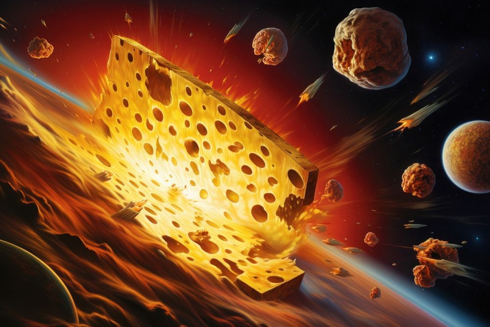 Cheese universe astronomy night space.