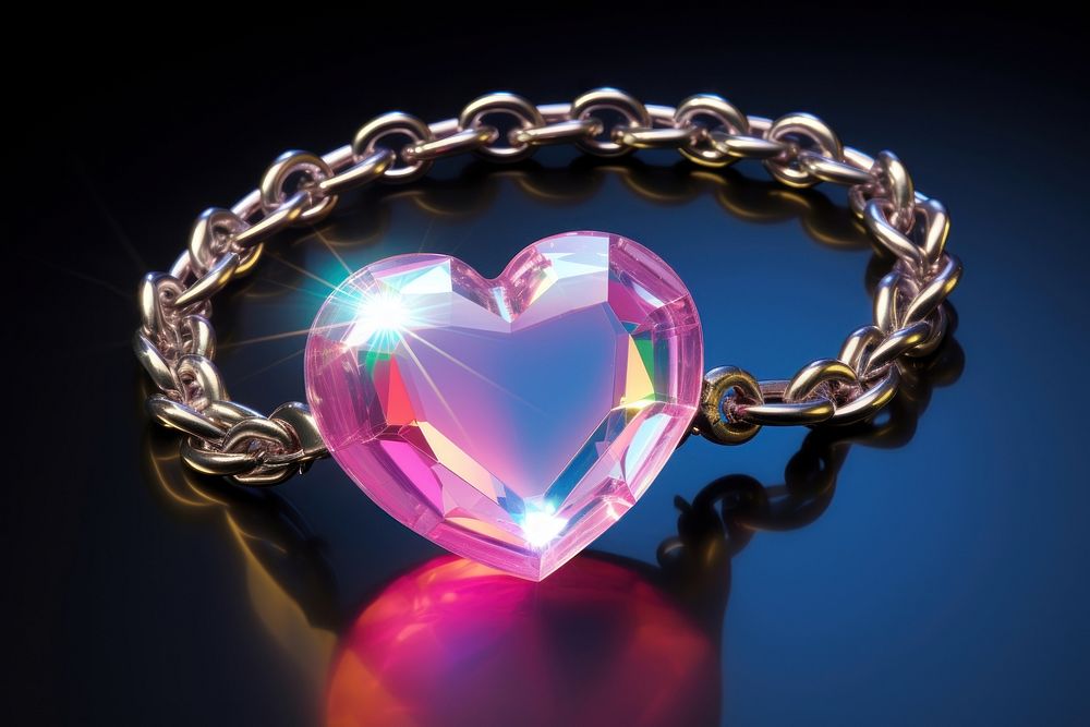 Heart jewelry bracelet necklace gemstone.
