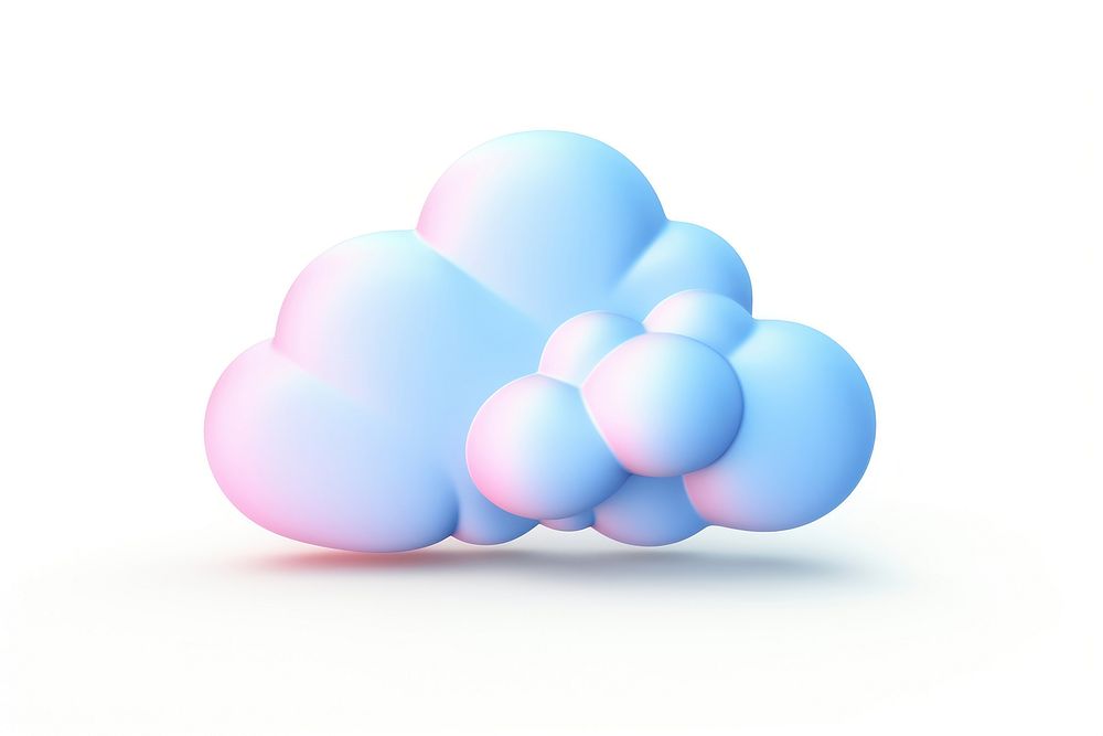 A cloud sphere white background abstract.