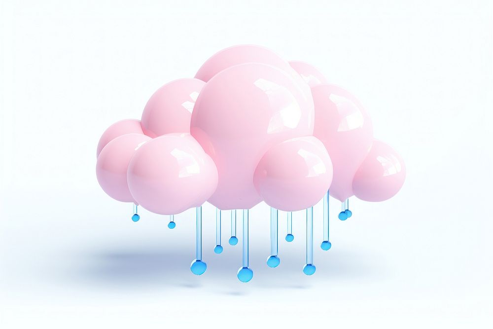 A cloud rain balloon blue technology.