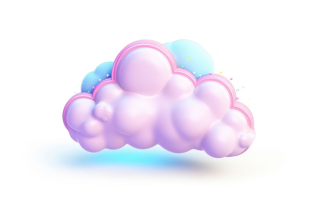 A cloud white background fragility balloon.