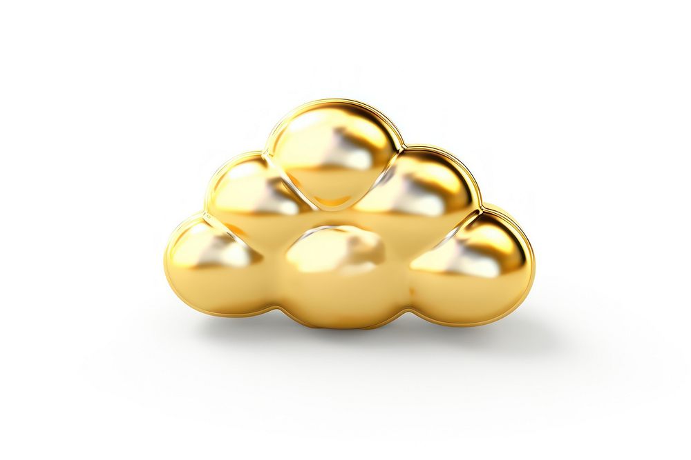 A cloud gold jewelry white background.