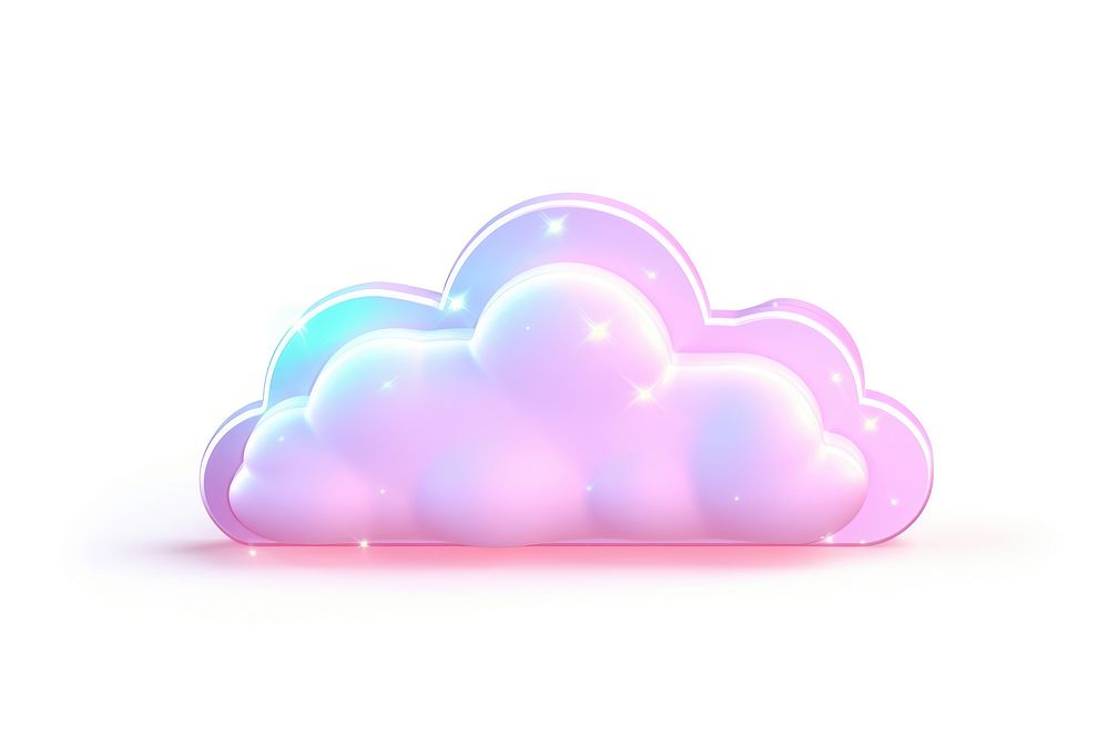 A cloud white background glowing balloon.