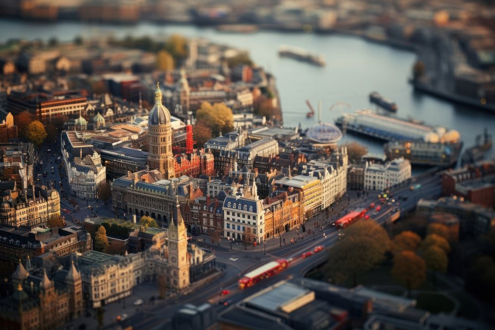 London architecture metropolis tilt-shift.