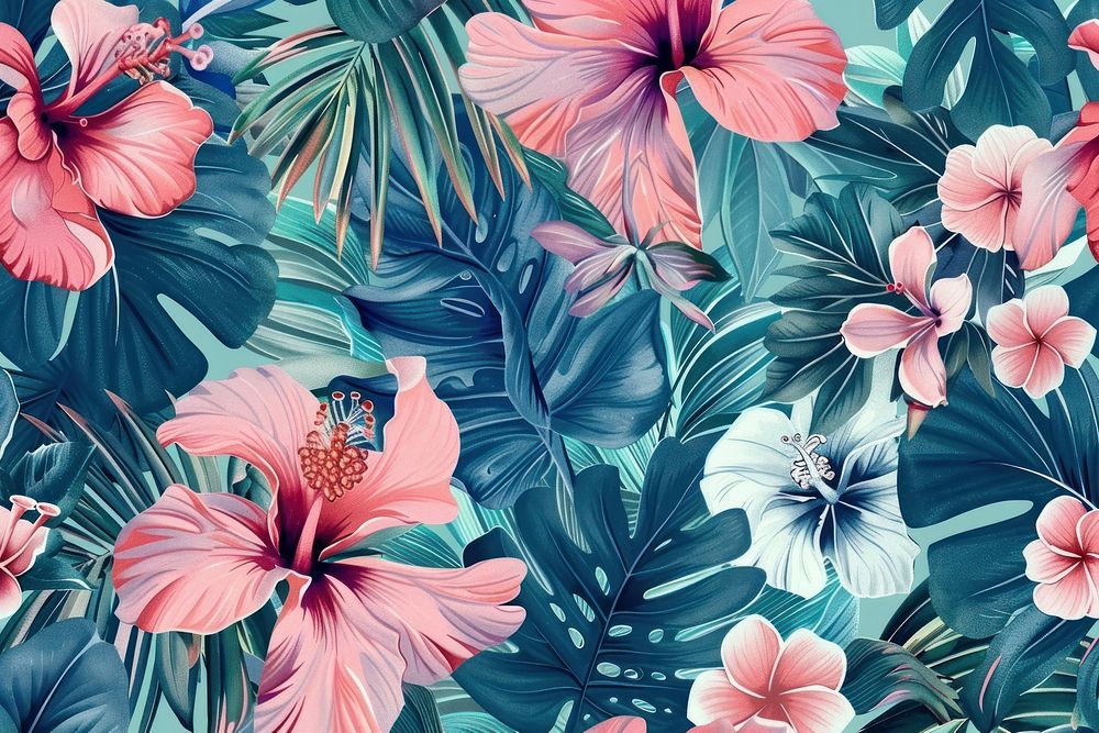 Tropical backgrounds pattern flower.