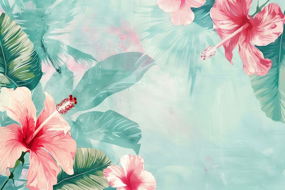 Tropical backgrounds hibiscus pattern.