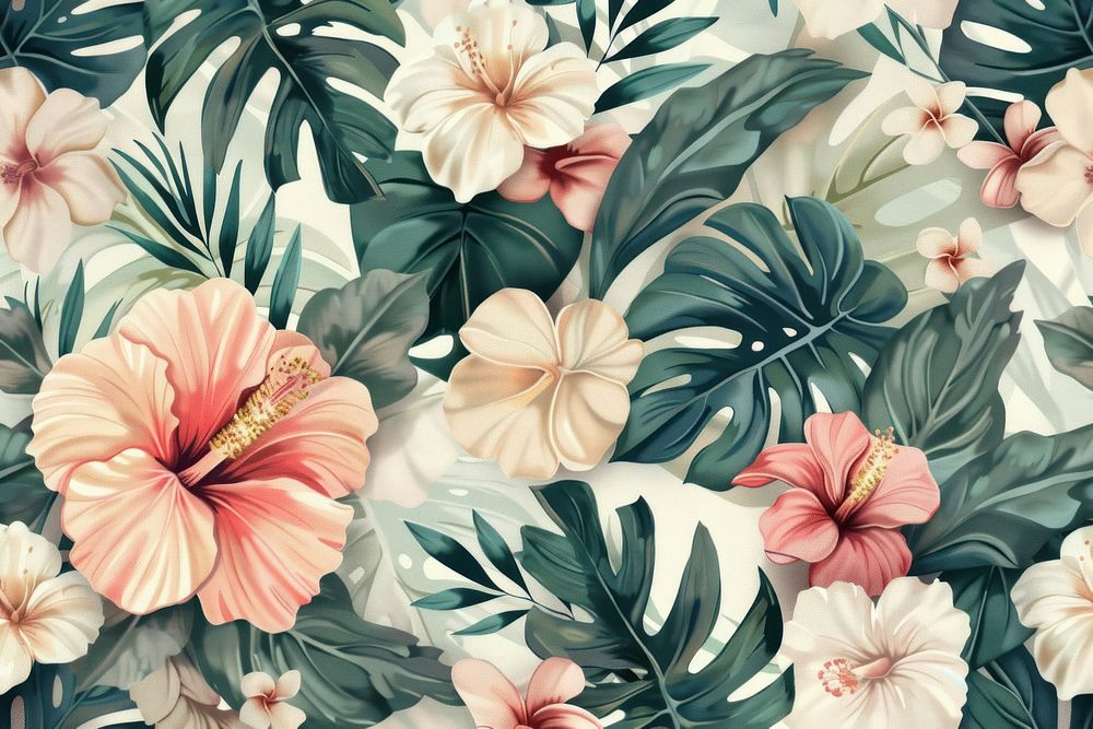 Tropical pattern backgrounds flower.