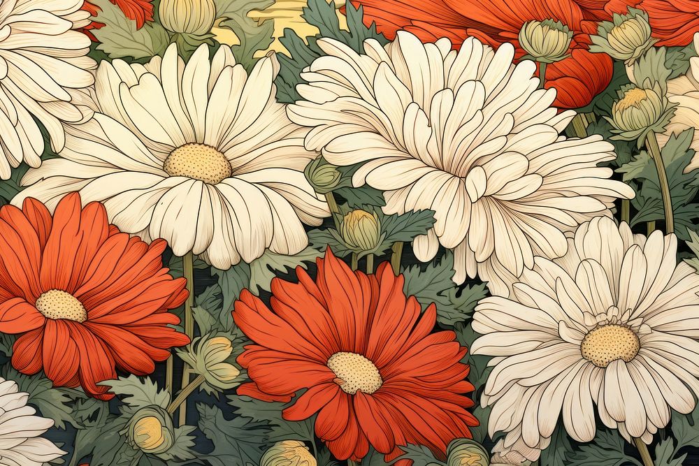Daisy art backgrounds pattern.