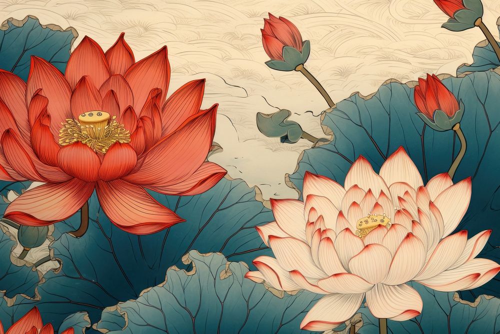 Lotus backgrounds pattern flower.