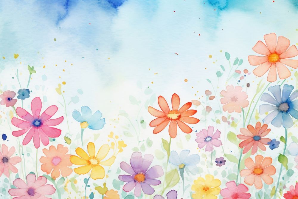 Flowers background backgrounds outdoors painting.