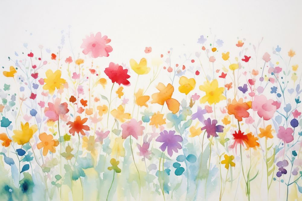 Flowers background painting backgrounds pattern.