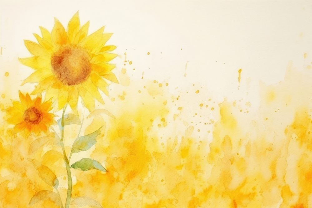Sunflower background painting backgrounds plant.