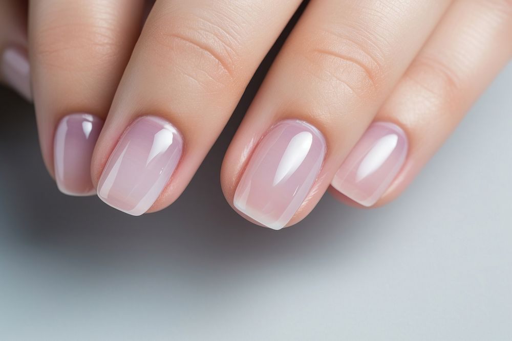 A clean nails manicure hand fingernail.