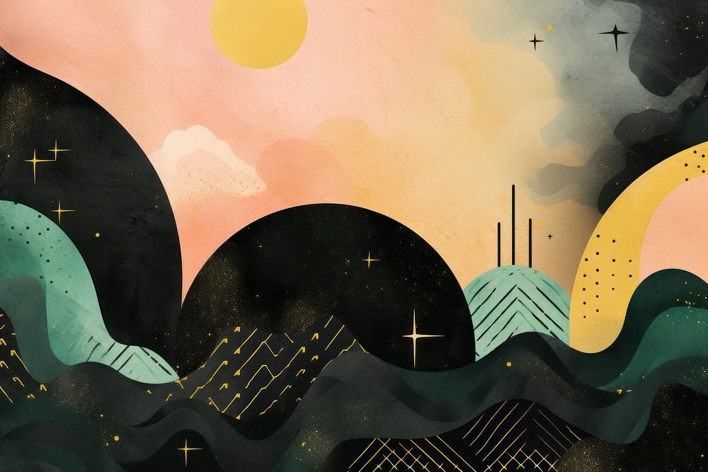 Memphis ramadan illustration backgrounds abstract painting.
