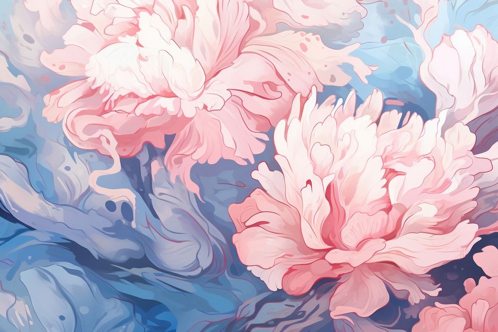 Peony backgrounds abstract painting.
