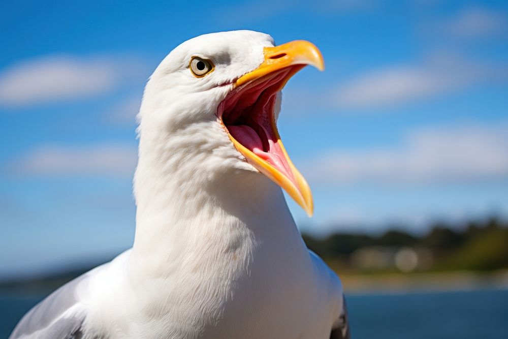 Seagull animal bird beak.