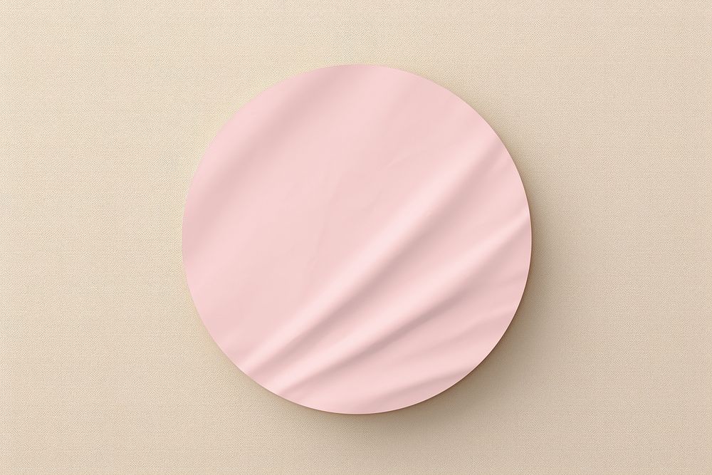 Round pink sticker