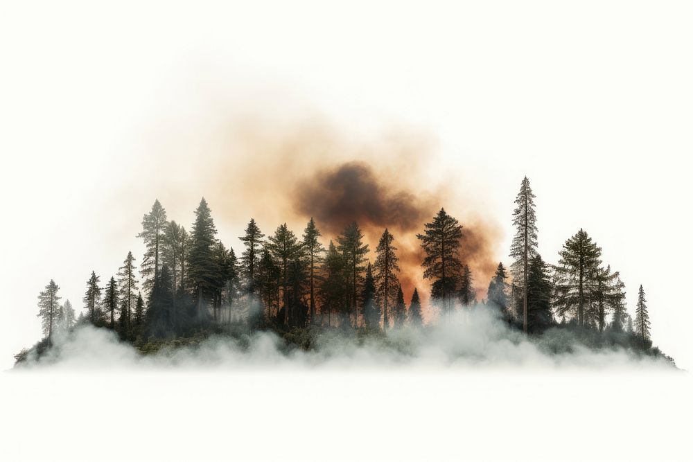 Forest fire burning land landscape outdoors.