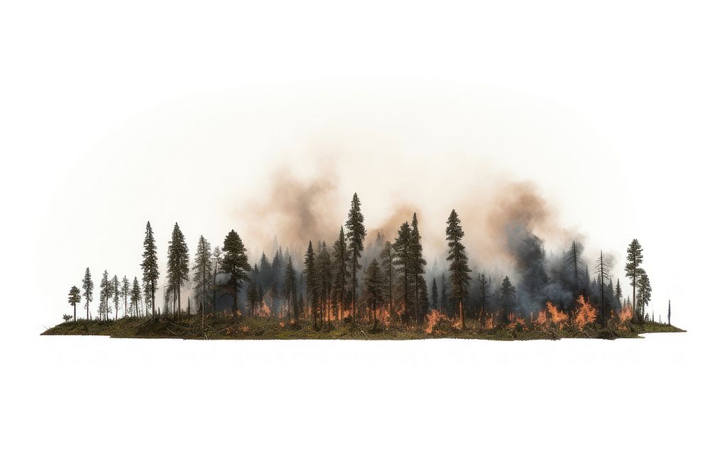 Forest fire burning land landscape outdoors.