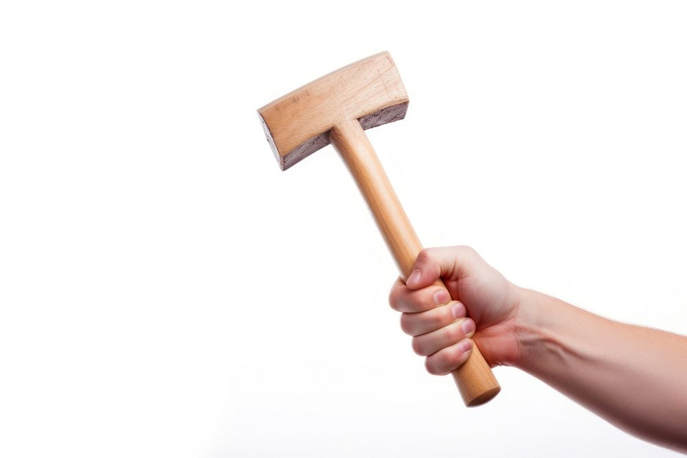 Hammer holding tool hand.