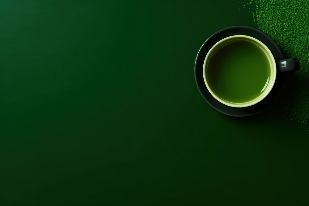 Green tea backgrounds coffee drink.