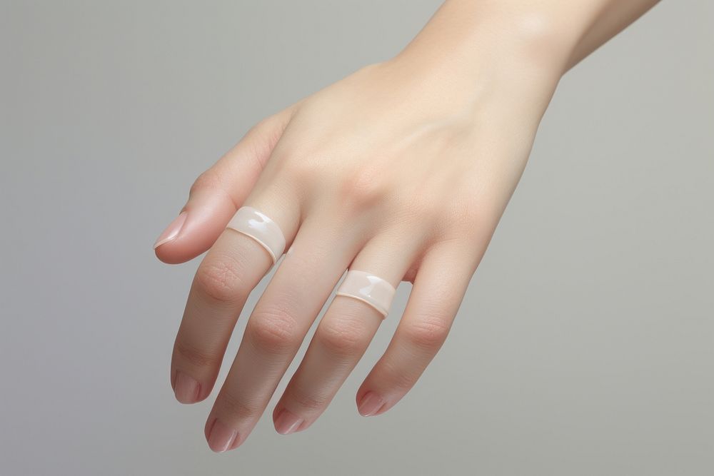 A woman nails finger hand skin.