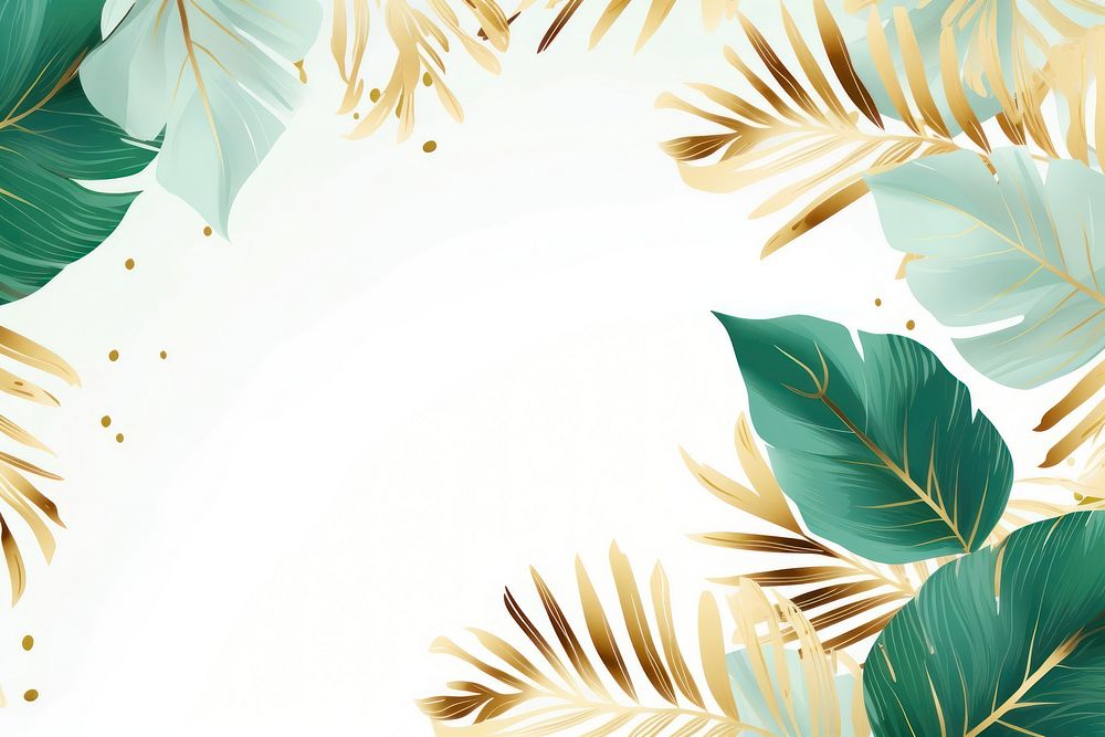 Abstract art gold tropical leaves leaf backgrounds tropics.