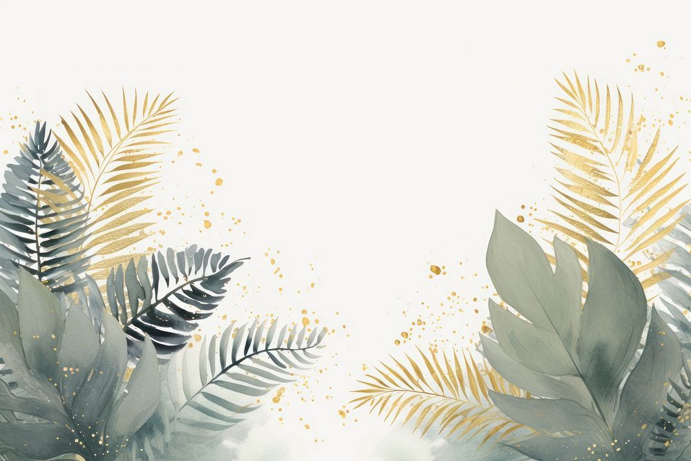 Abstract art gold tropical leaves leaf backgrounds outdoors.