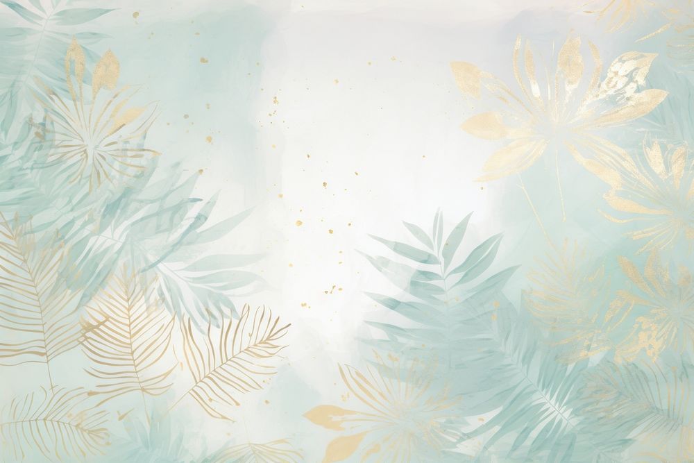 Abstract art gold tropical leaves backgrounds abstract pattern.