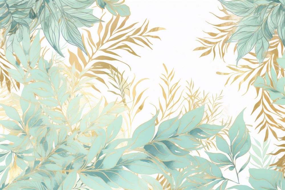 Abstract art gold tropical leaves backgrounds wallpaper abstract.