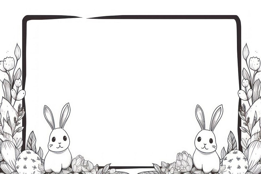 Bunnies drawing illustrated publication.