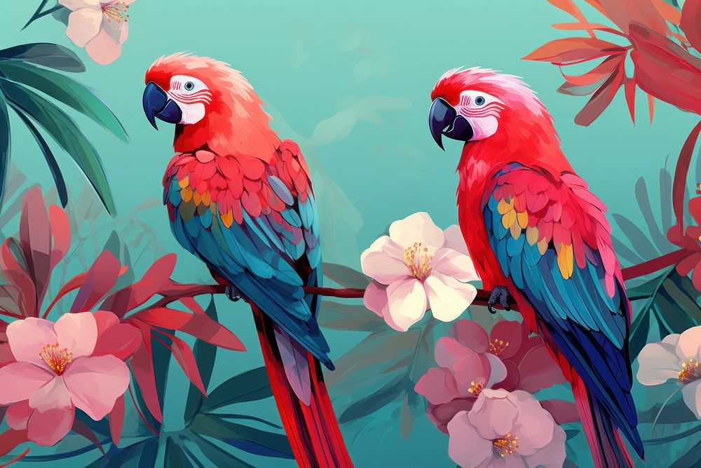 Parrots animal bird beak.