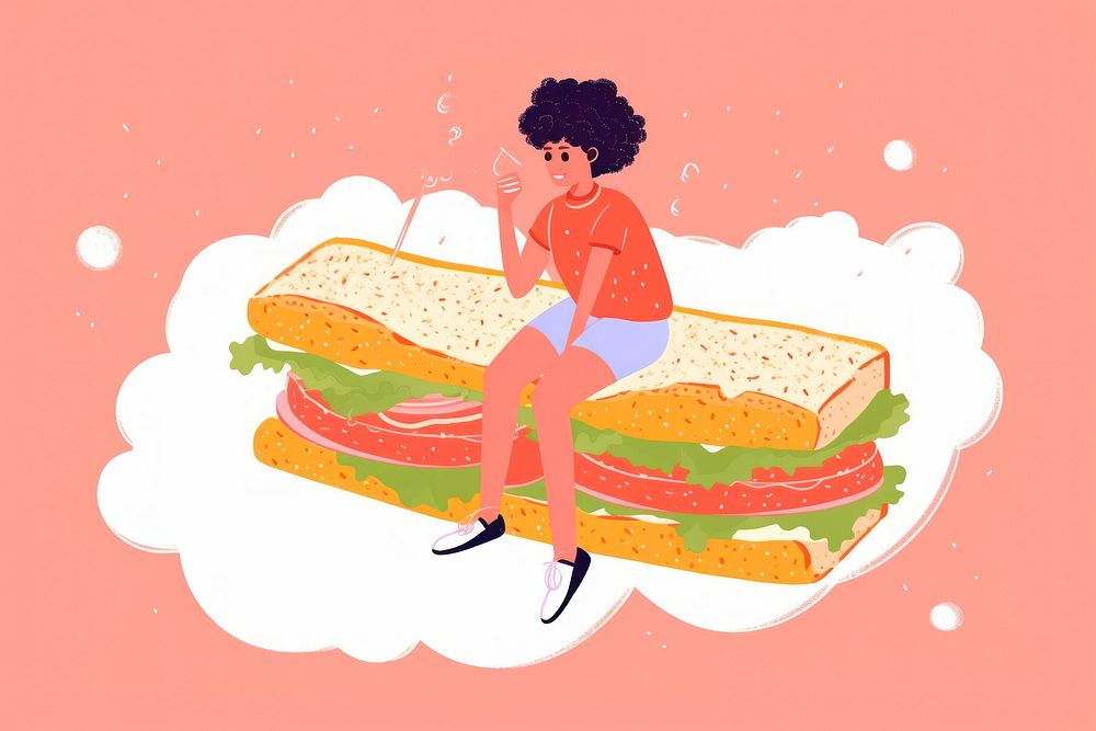 Sandwich person lunch food.