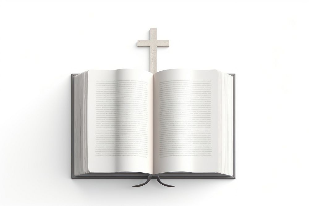 Bible book publication symbol cross.